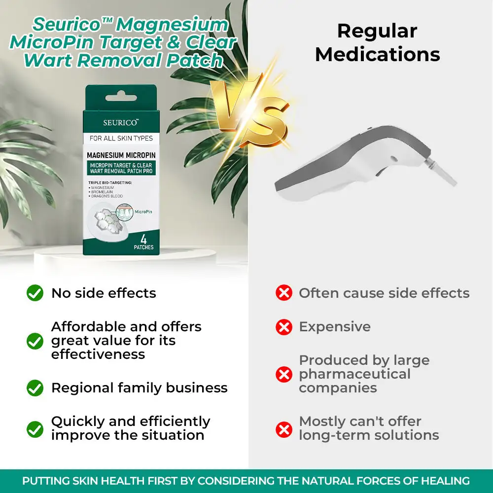 Seurico™ Magnesium MicroPin Target & Clear Wart Removal Patch