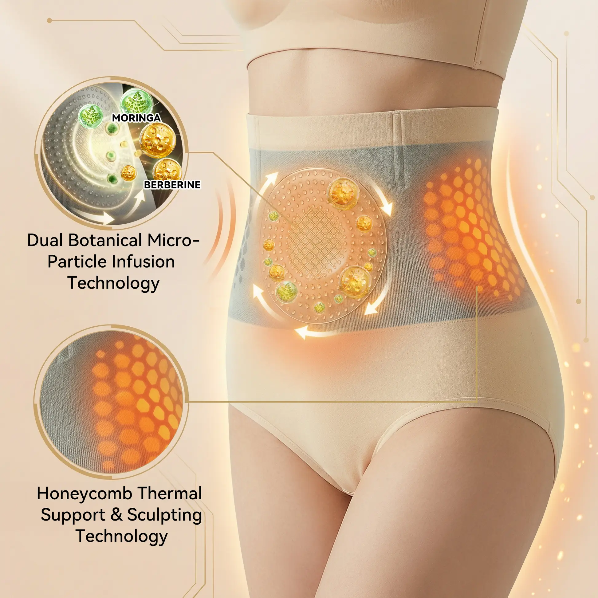 SEURICO® Moringa & Berberine 4-In-1 Micro-Particle Sculpting & Fat-Burn Shorts