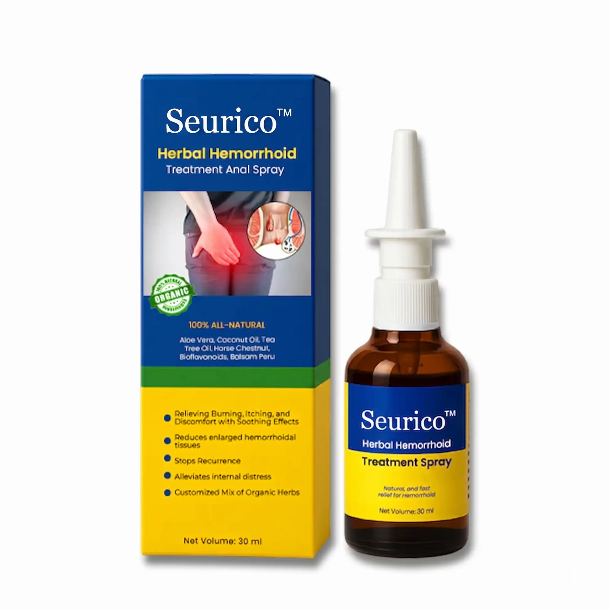 Seurico™ Touch-Free Hemorrhoid Relief Spray